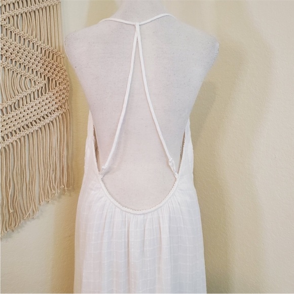 Aerie | White Strappy Maxi Dress | Size Large - Picture 6 of 9